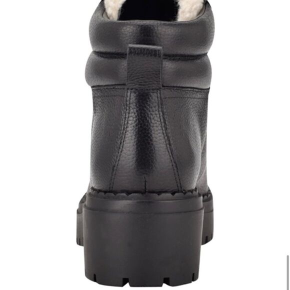 Marc Fisher LTD Nauru Women’s Black Natural Leather Lace Up Bootie Size 7.5 - Picture 5 of 8